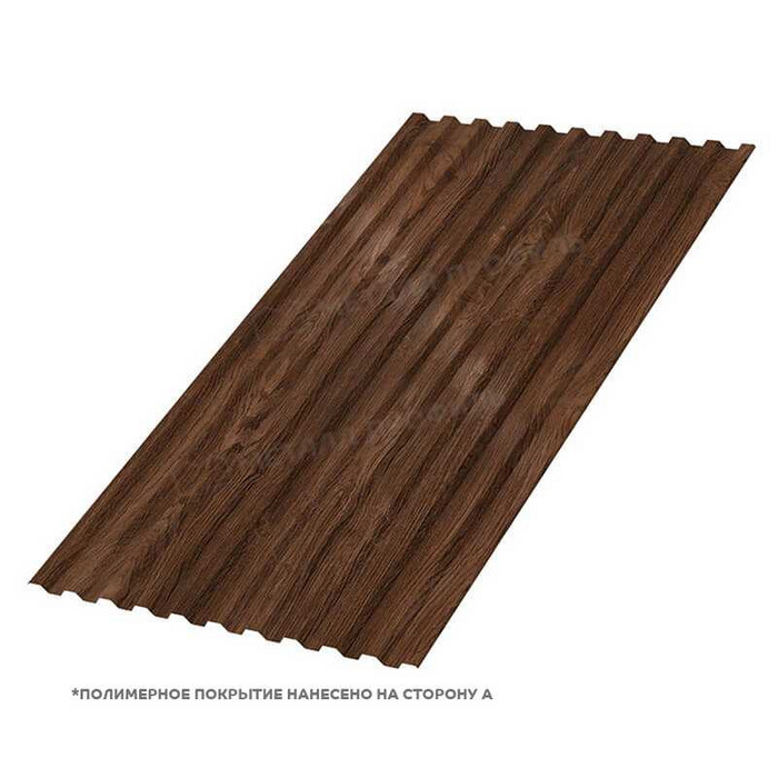 Профлист Металл-Профиль С-21 ECOSTEEL® матовый 0.5 мм Мореный Дуб